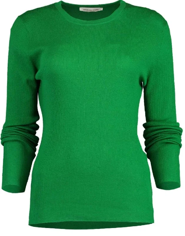 Kelly Green Long Sleeve Crewneck Knit