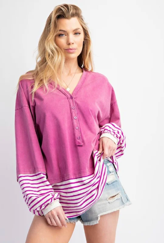 Orchid Affair Striped Top