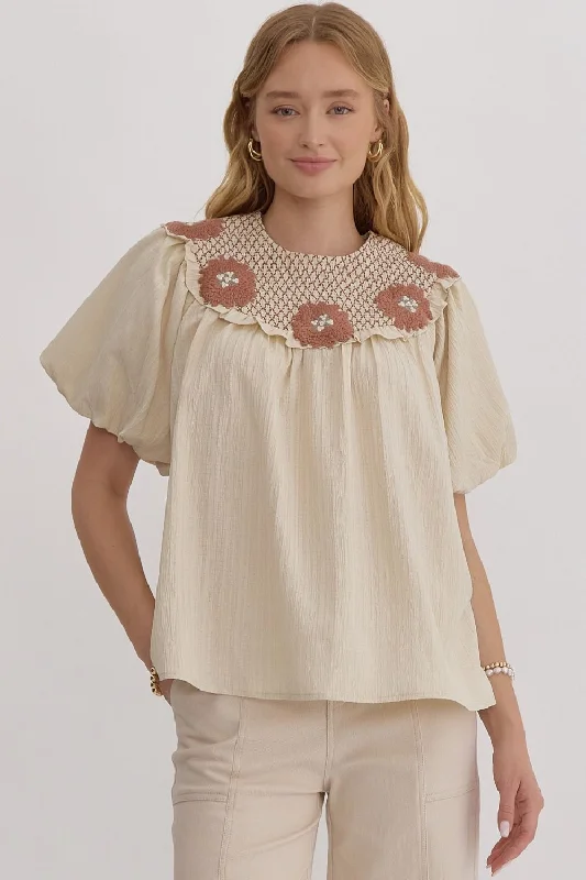 Looking Ahead Embroidered Top