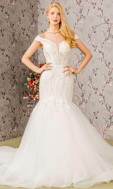 GLS by Gloria Bridal GL3490 - Embroidered Trumpet Ballgown