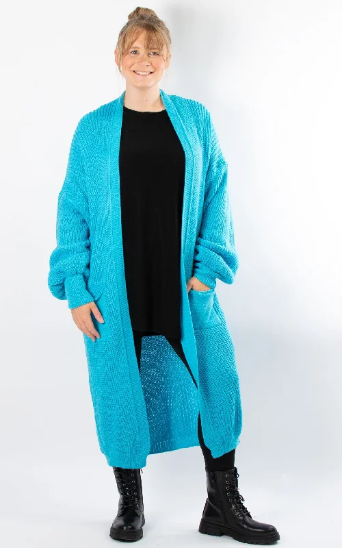 Ottie Oversized Cardigan | Aqua