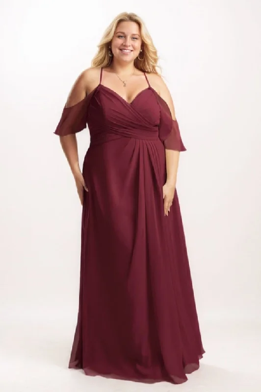 A-Line Maxi Chiffon Bridesmaid Dress CB0784