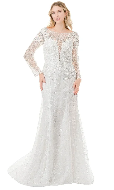 Aspeed Design MS0028 - Illusion V-Back Lace Bridal Dress