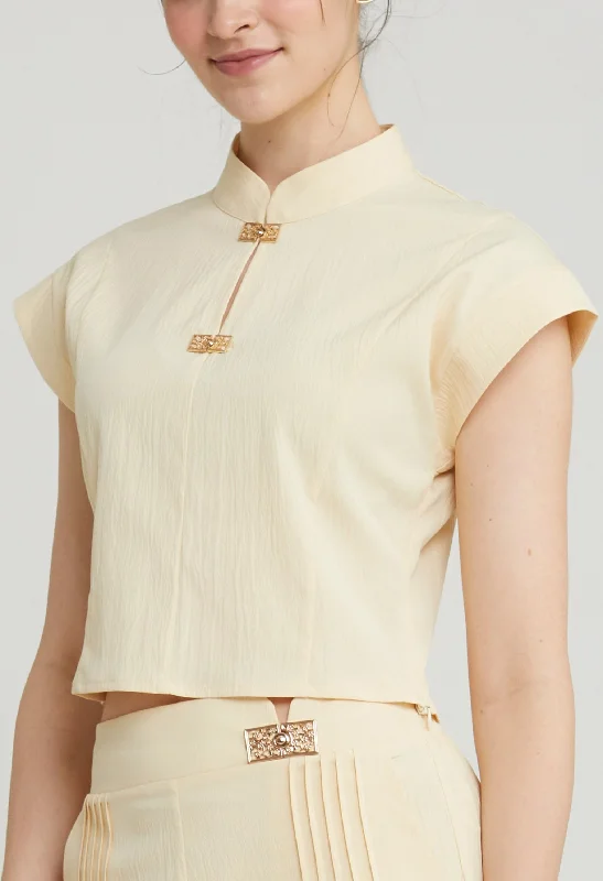 Lucklet Mandarin Buckled Top