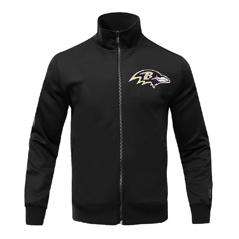 NFL BALTIMORE RAVENS CLASSIC MEN'S TRACK JACKET (BLACK)