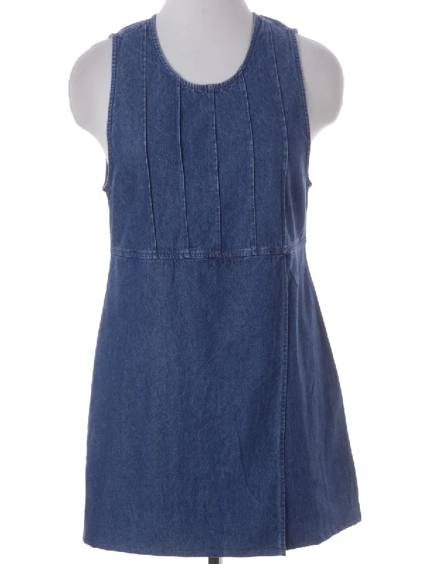 Label Heather Shortened Denim Dress