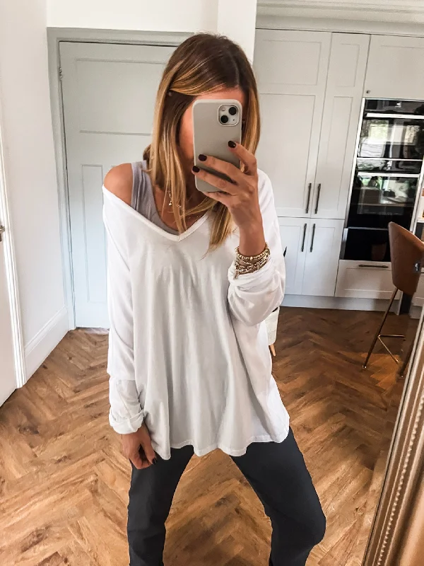 V Neck Sweat Top