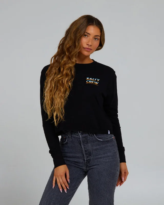 Boardwalk L/S Crop - Black