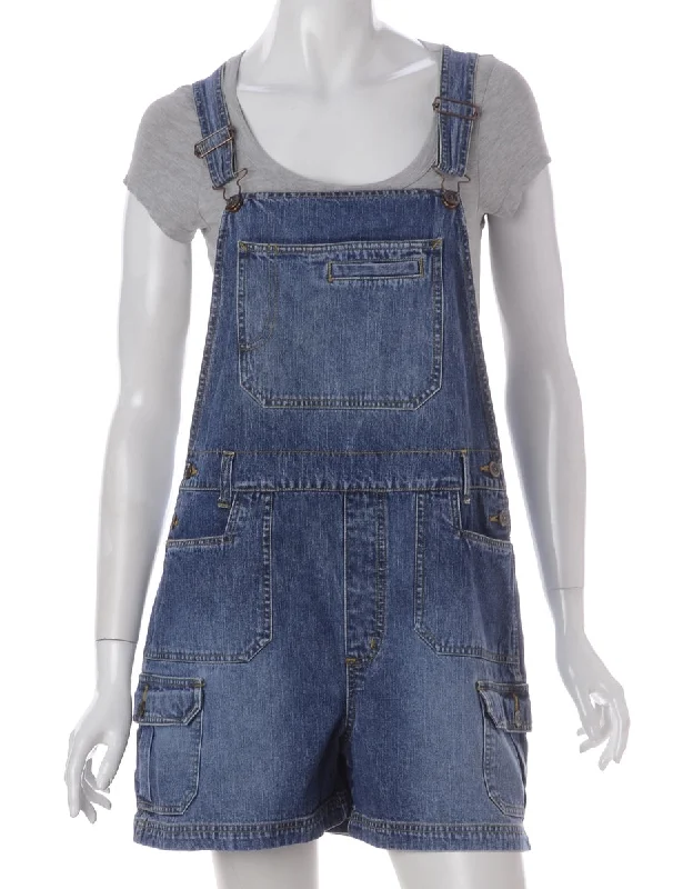 Label Jackie Cropped Denim dungarees