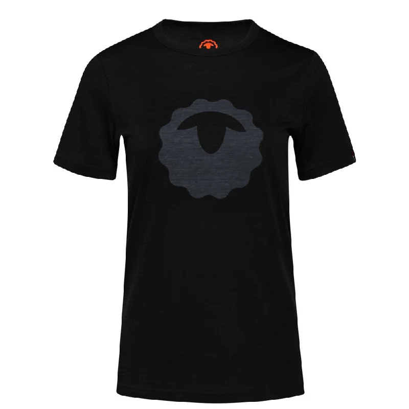 Womens Merino 150 Emblem Tee (Black/Charcoal)