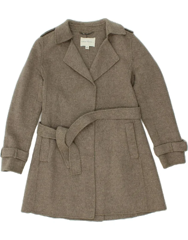 BANANA REPUBLIC Womens Overcoat UK 10 Small Grey Wool