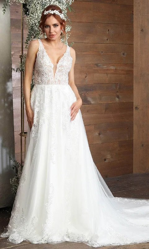 May Queen RQ8098 - Sleeveless Applique Bridal Gown