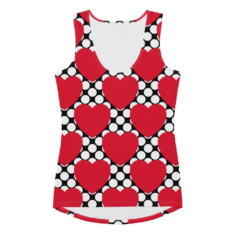 ELLIE LOVE DOT red black - Tank Top