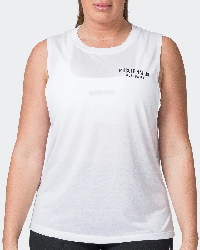 Worldwide Drop Arm Tank - White