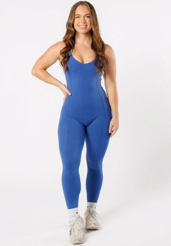 Reluna™ AirBrushed Sculptseam® Jumpsuit Denim Blue