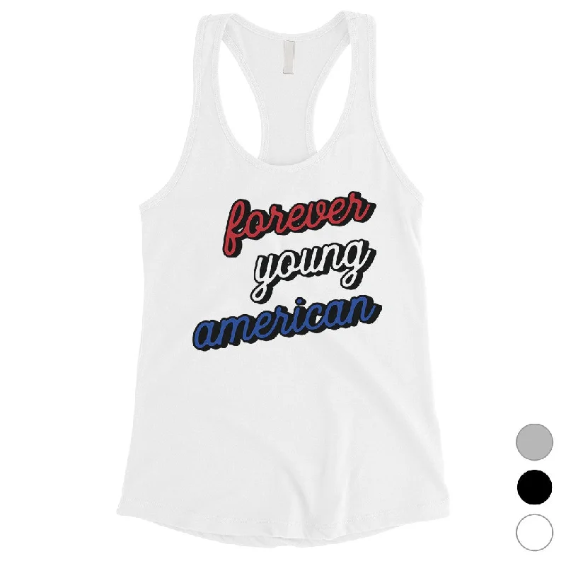 365 Printing Forever Young American Womens Strong Independent Workout Tank Top