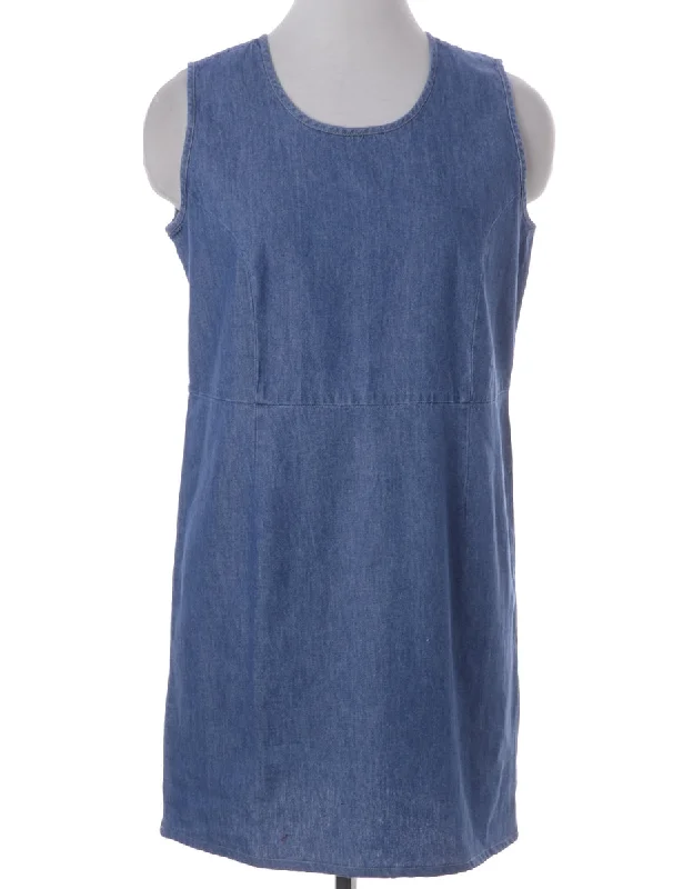 Label Heather Shortened Denim Dress