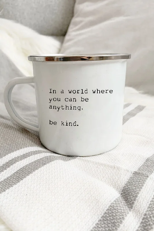 "Be Kind" Enamel Mug