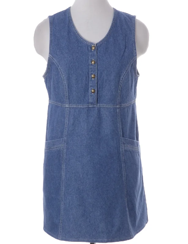 Label Heather Shortened Denim Dress