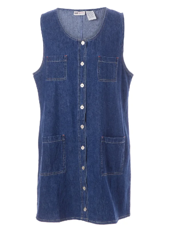 Label Heather Shortened Denim Dress