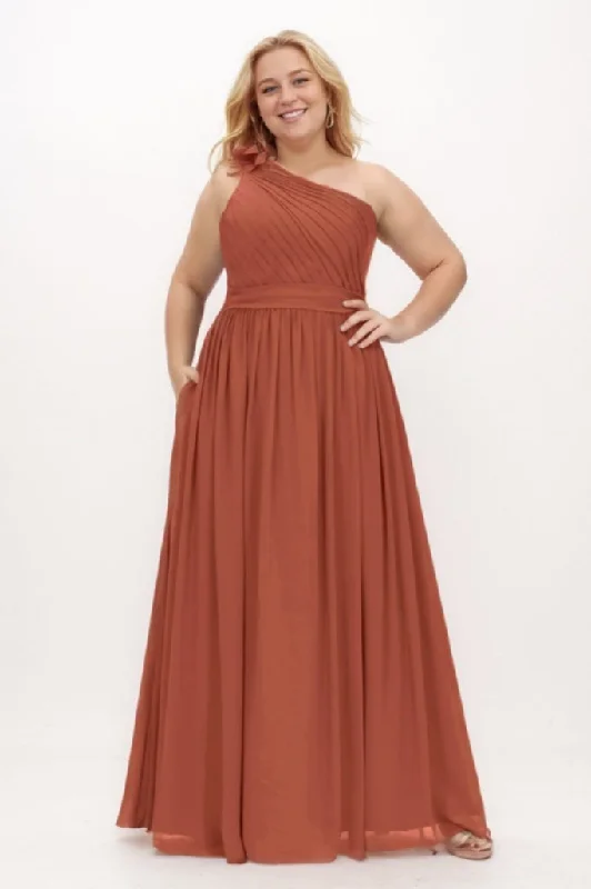 A-Line Maxi Chiffon Bridesmaid Dress CB0779