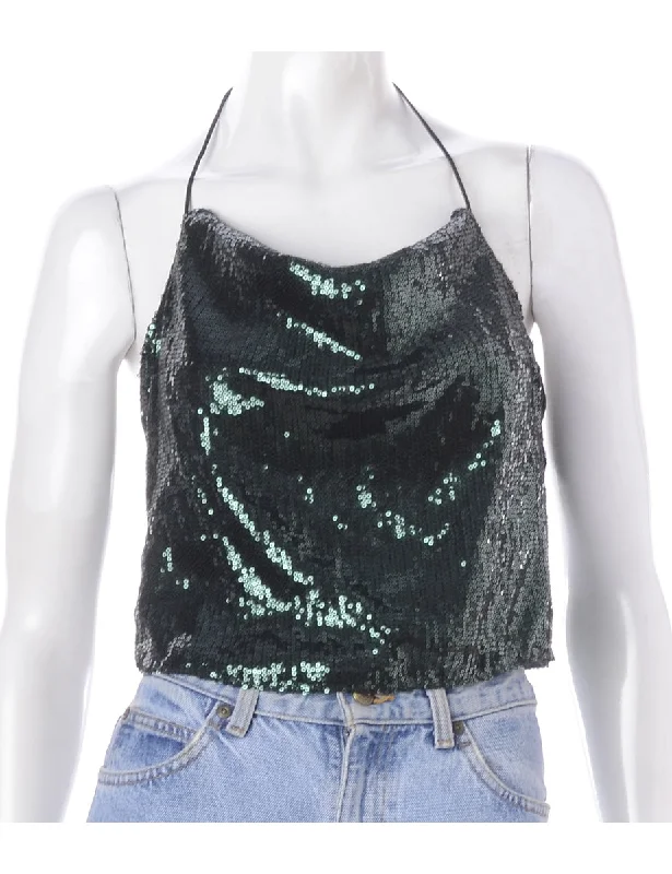 Label Izzy Sequin Drape Top