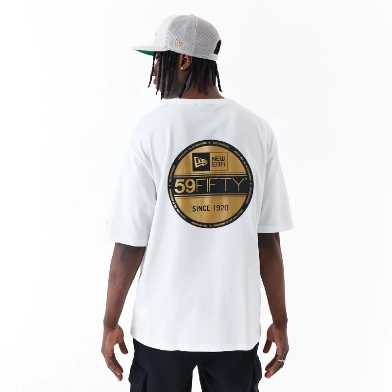 New Era Sticker White Oversized T-Shirt