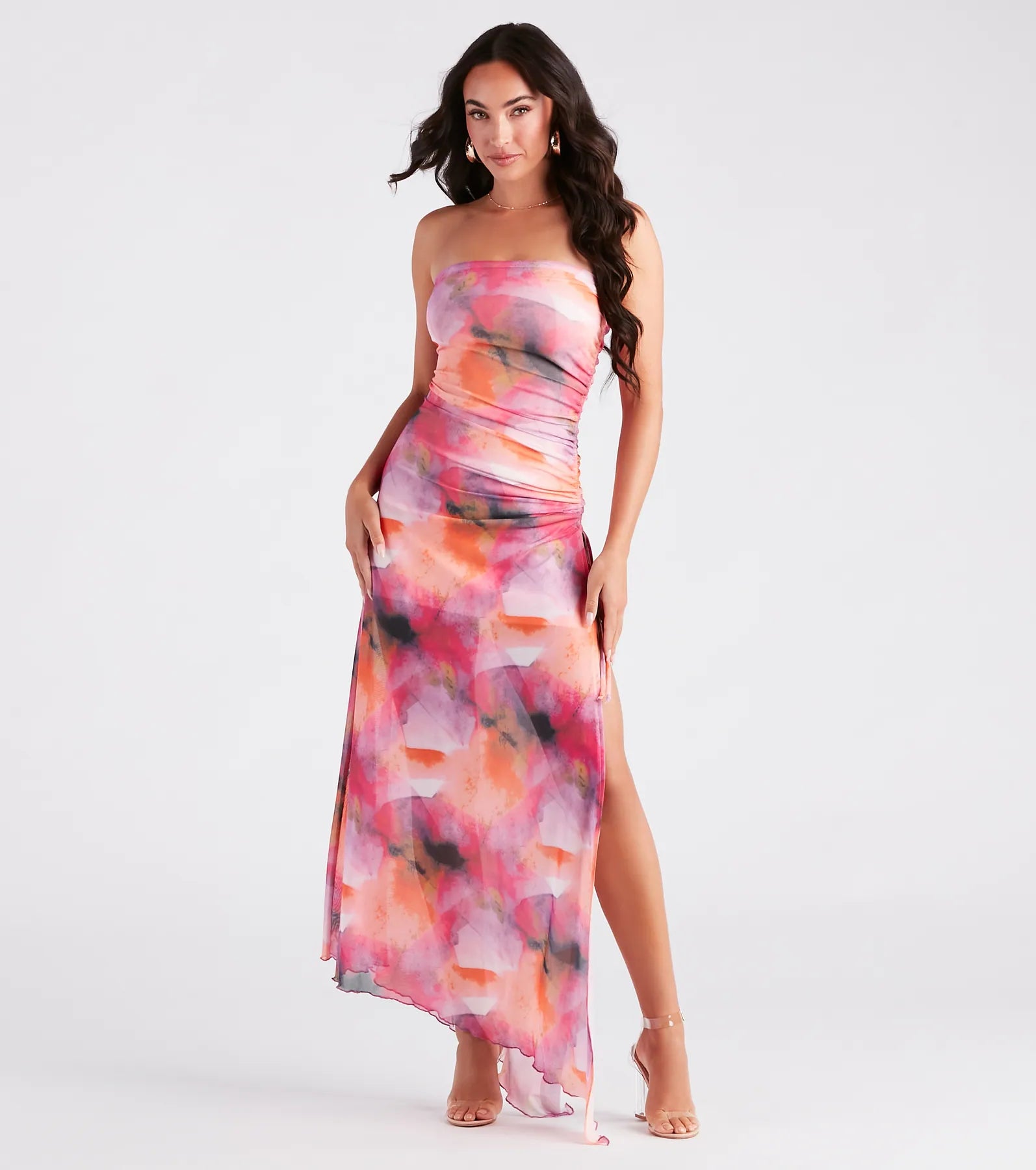 Major Crush Marble Print Maxi Dress