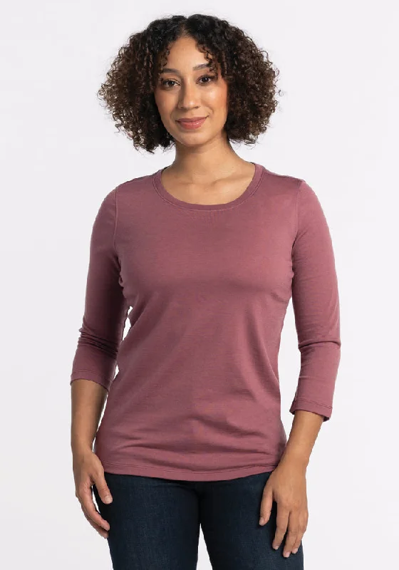 Jenny 3/4 Sleeve Crew Neck • Final Sale Deals! - Wild Ginger