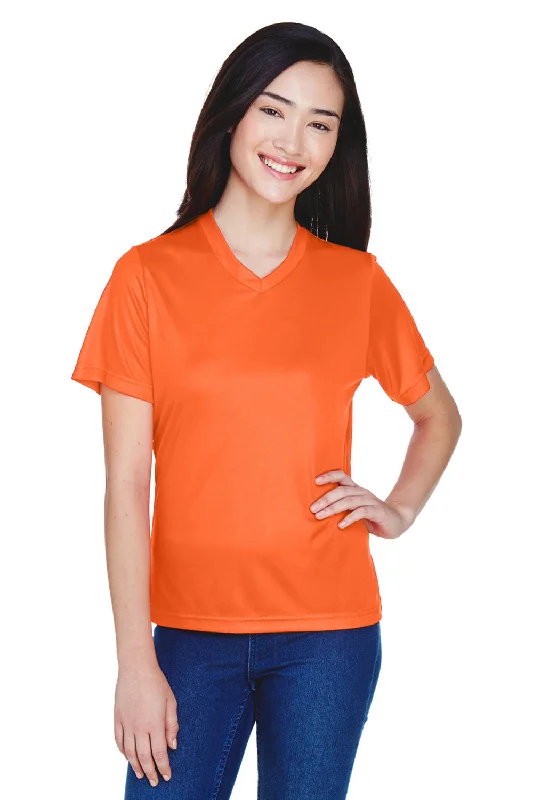 Team 365 Womens Zone Performance Moisture Wicking Short Sleeve V-Neck T-Shirt - Orange