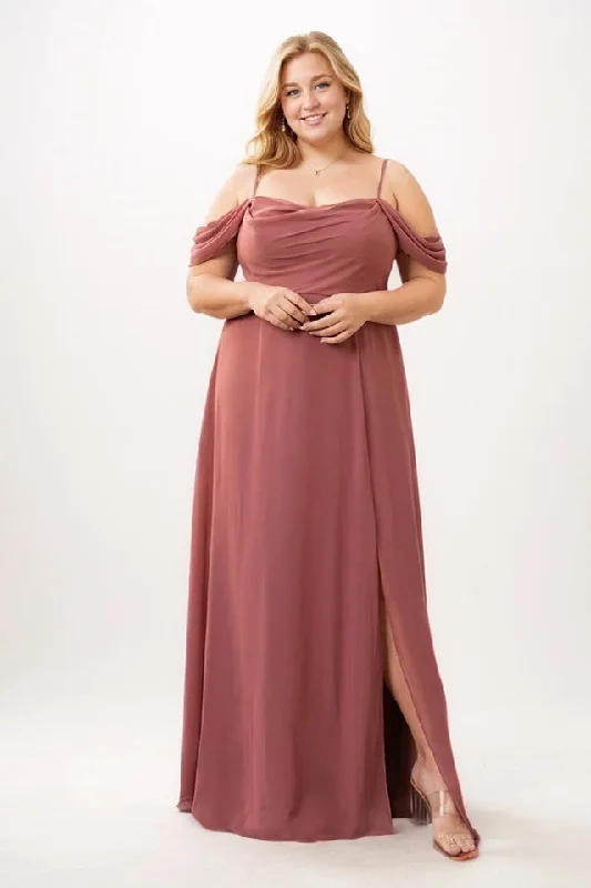 A-Line Maxi Chiffon Bridesmaid Dress CB0743