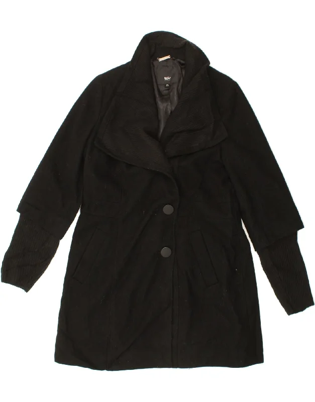 MOSSIMO Womens Overcoat UK 18 XL Black Wool