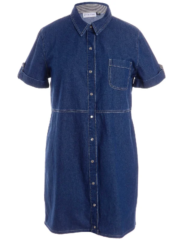 Label Heather Shortened Denim Dress