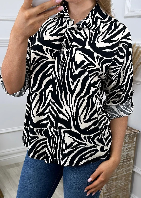 Oprah Zebra Print Shirt