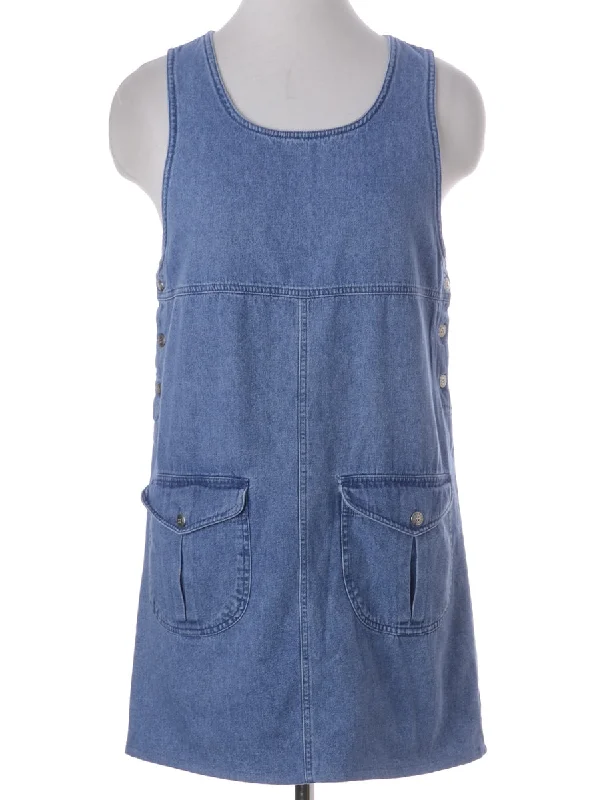 Label Heather Shortened Denim Dress