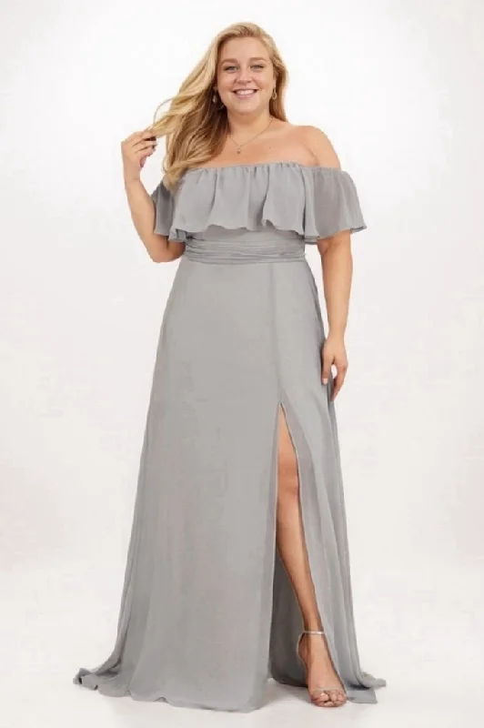 A-Line Maxi Chiffon Bridesmaid Dress CB0777