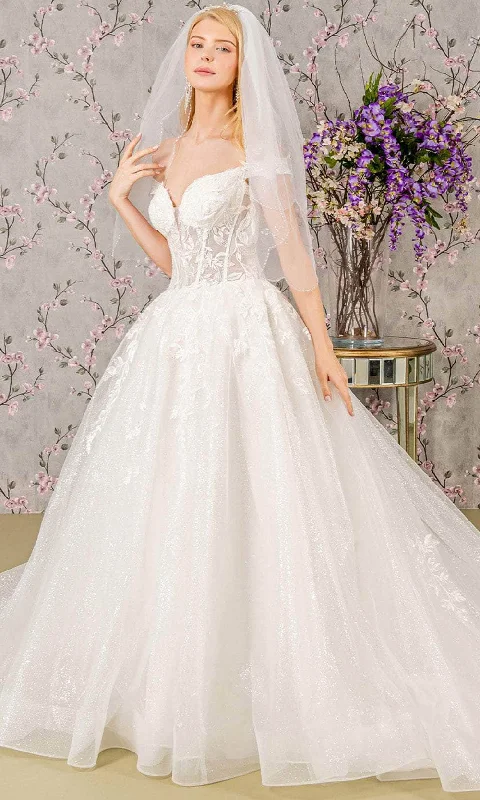 GLS by Gloria Bridal GL3489 - Off-Shoulder Embroidered Wedding Gown