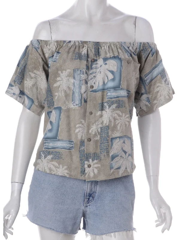 Label Hayley Hawaiian Off The Shoulder Top