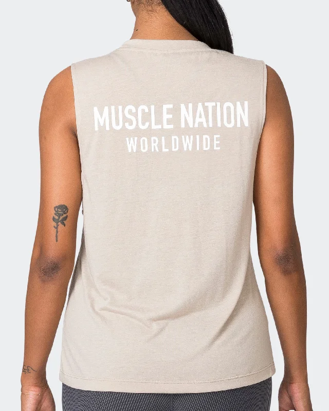 Worldwide Drop Arm Tank - Bone