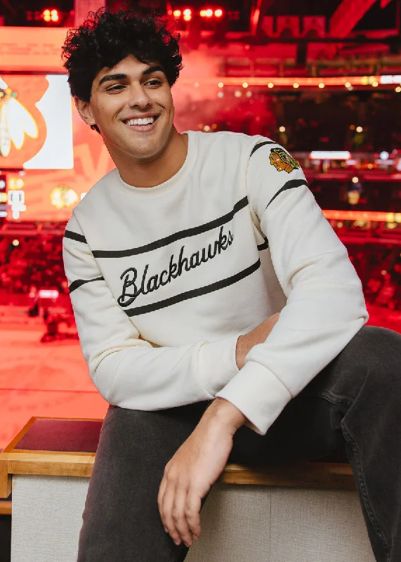 Blackhawks Script Sweatshirt - Cream