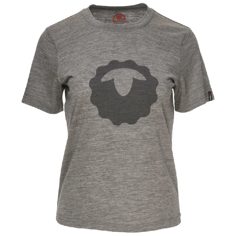 Womens Merino 150 Emblem Tee (Charcoal)