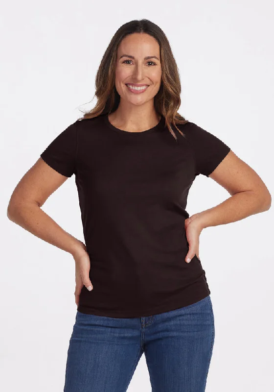 Addie Short Sleeve Crew • Final Sale Deals! - French Roast