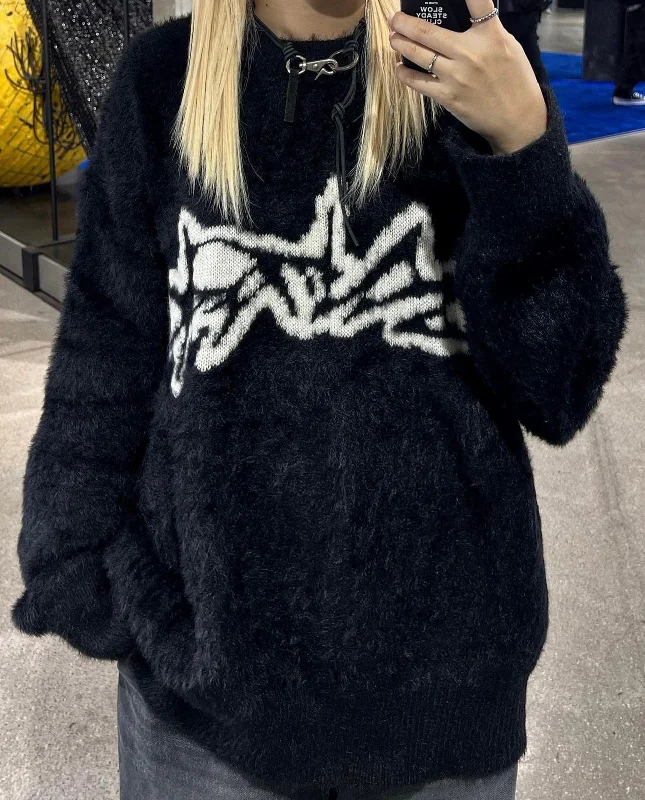 [unisex] Oversized faux fur sweatshirt