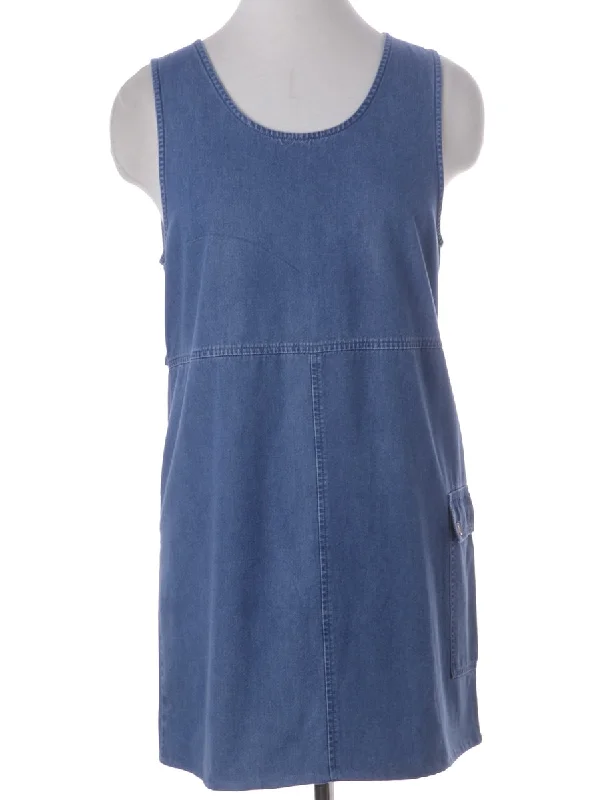 Label Heather Shortened Denim Dress